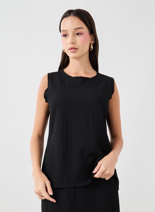 Take Two Take Two Solid Sleeveless Top and Maxi Skirts Co-Ords  - Image 2