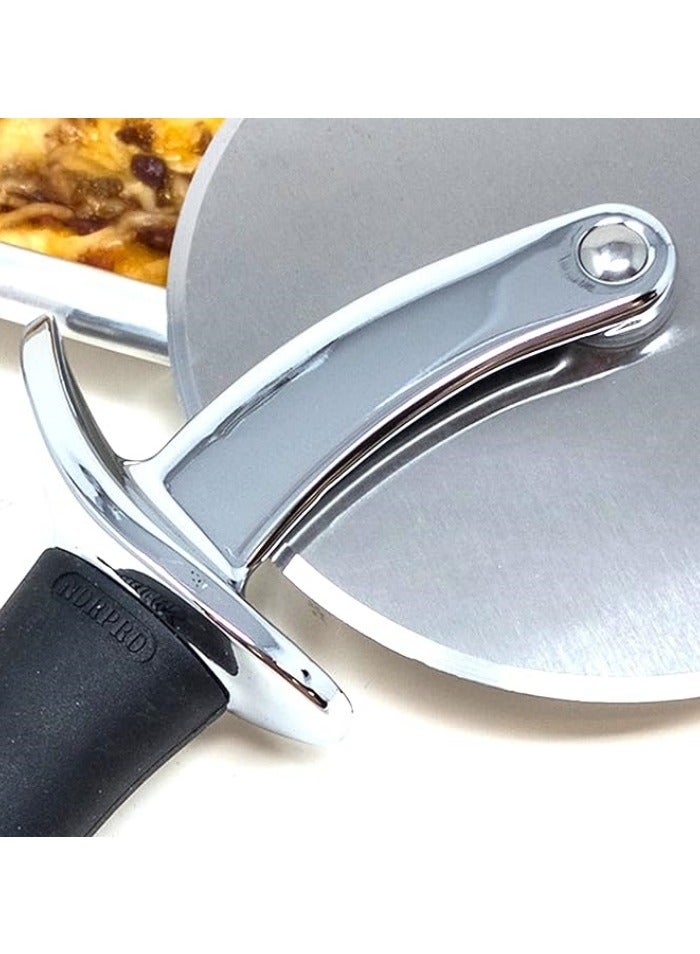 4-Inch Large Pizza Wheel Cutter, Durable Stainless Steel Blade, Ergonomic Handle, Ideal for Home and Restaurant Use  - Image 2