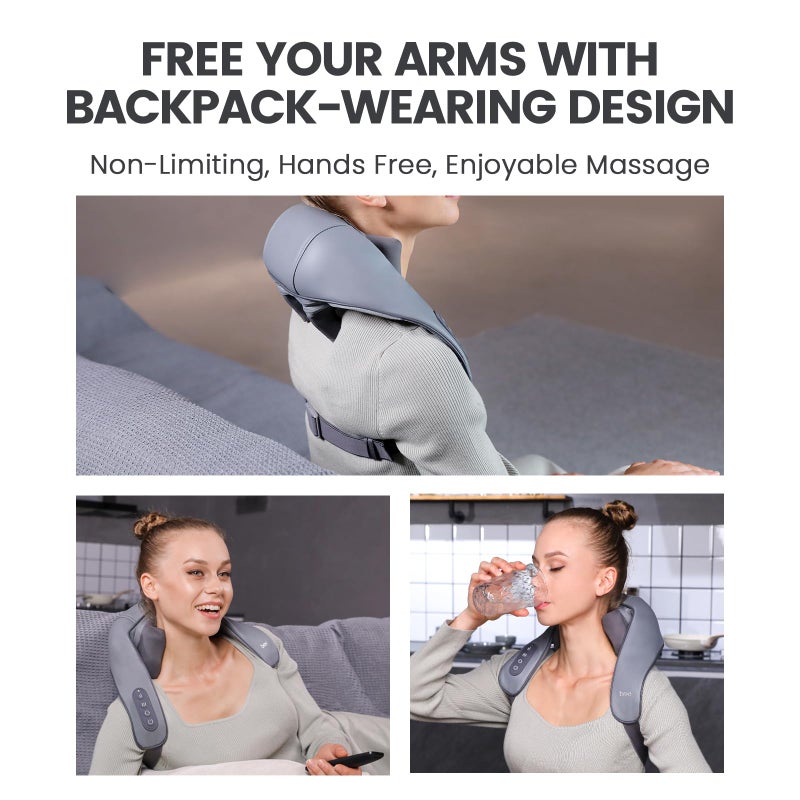 Breo N5 Mini Neck Massager with Heat, Electric Massager for Neck & Shoulder, Shiatsu Shoulder Massager - Image 5