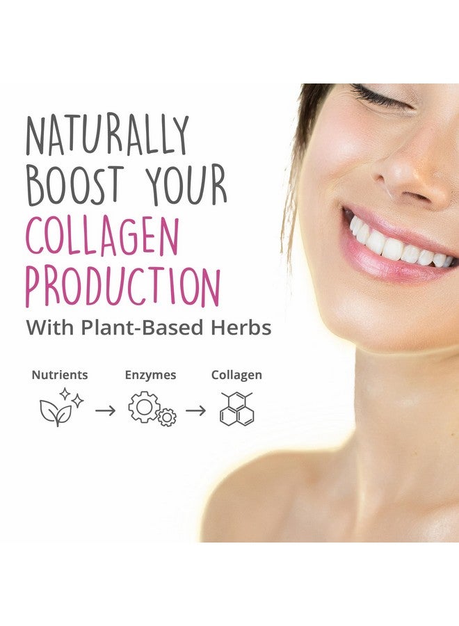HAPPY HEALTHY HIPPIE Vegan Collagen Builder w/ Hyaluronic Acid - Hair Skin and Nails Vitamins for Youthful Glow | Keratin & Elastin Booster | Bones, Cartilage, Tendons | Vitamin A, L-Lysine | Vegetarian | Non-GMO, 60 Ct - Image 2