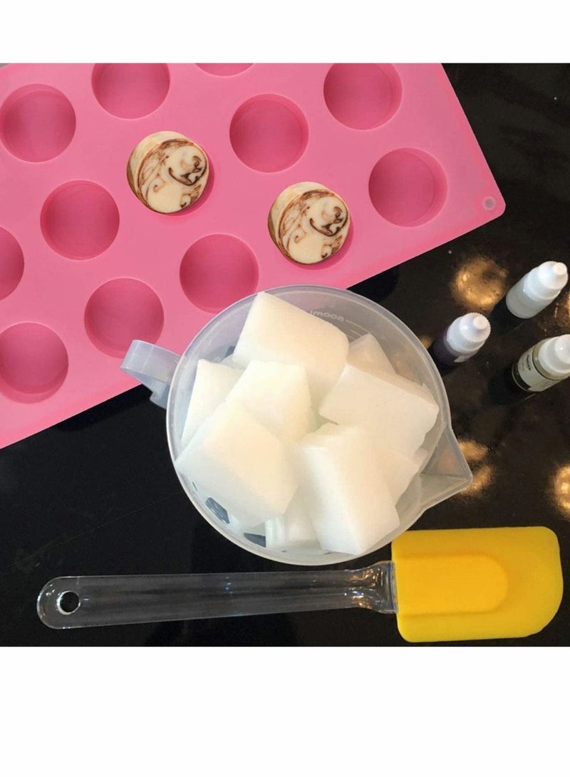 Y&D Cylinder Silicone Soap Mold, 2 Pack 15 Cavity Round Molds for Handmade Resin Mini Soap, Chocolate, Cake, Candy, Chocolate Covered Sandwich Cookies - Image 4