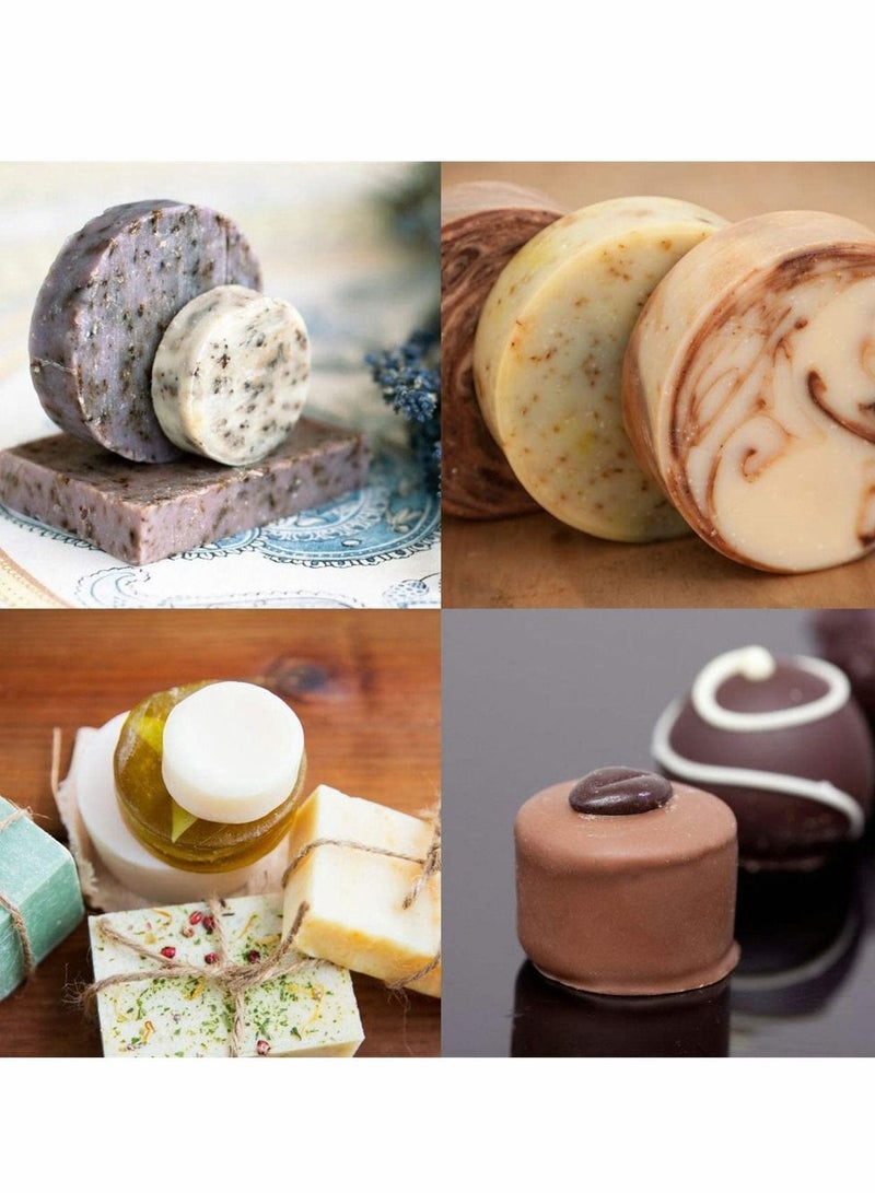 Y&D Cylinder Silicone Soap Mold, 2 Pack 15 Cavity Round Molds for Handmade Resin Mini Soap, Chocolate, Cake, Candy, Chocolate Covered Sandwich Cookies - Image 3