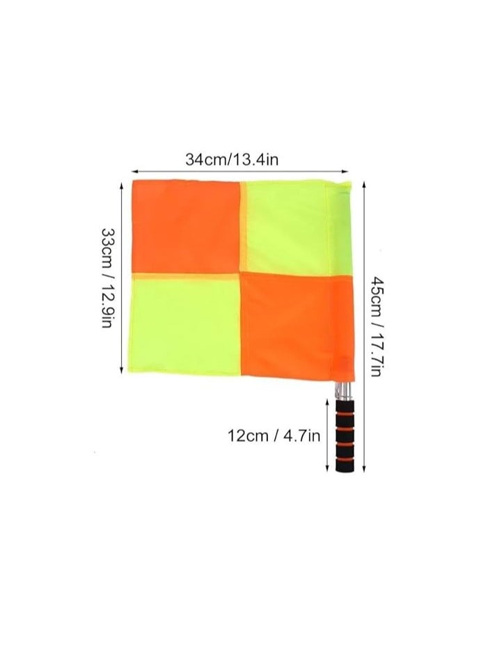SportQ - 2 Piece Checkered Soccer Assistant Referee Flag Set with Case and Metal Stick Soccer Line Flags, Referee Edge Picker for Sports Soccer Basketball Soccer by SportQ - Image 1