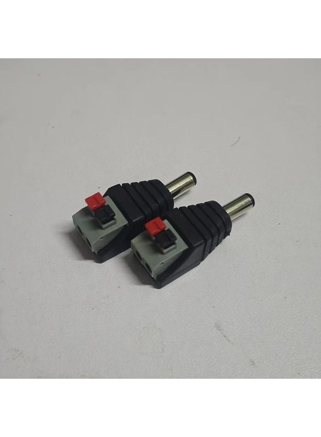 قطعتان من موصلات الطاقة DC من النوع الذي يعمل بالضغط بدون لحام، ذكر وأنثى، محول صوتي 12 فولت - Image 5