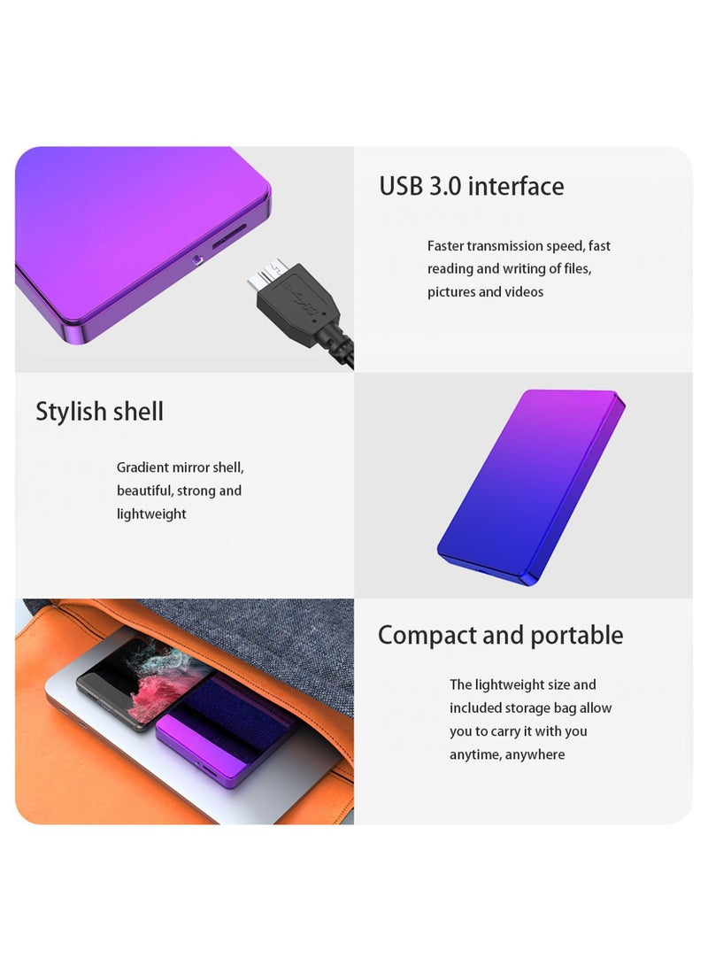 أواسيس لينك قرص صلب خارجي محمول بسعة 500 جيجابايت مع منفذ USB 3.0، تصميم مرآة متدرج أنيق، صغير الحجم وذو سعة عالية للعمل والاستخدام اليومي - Image 2