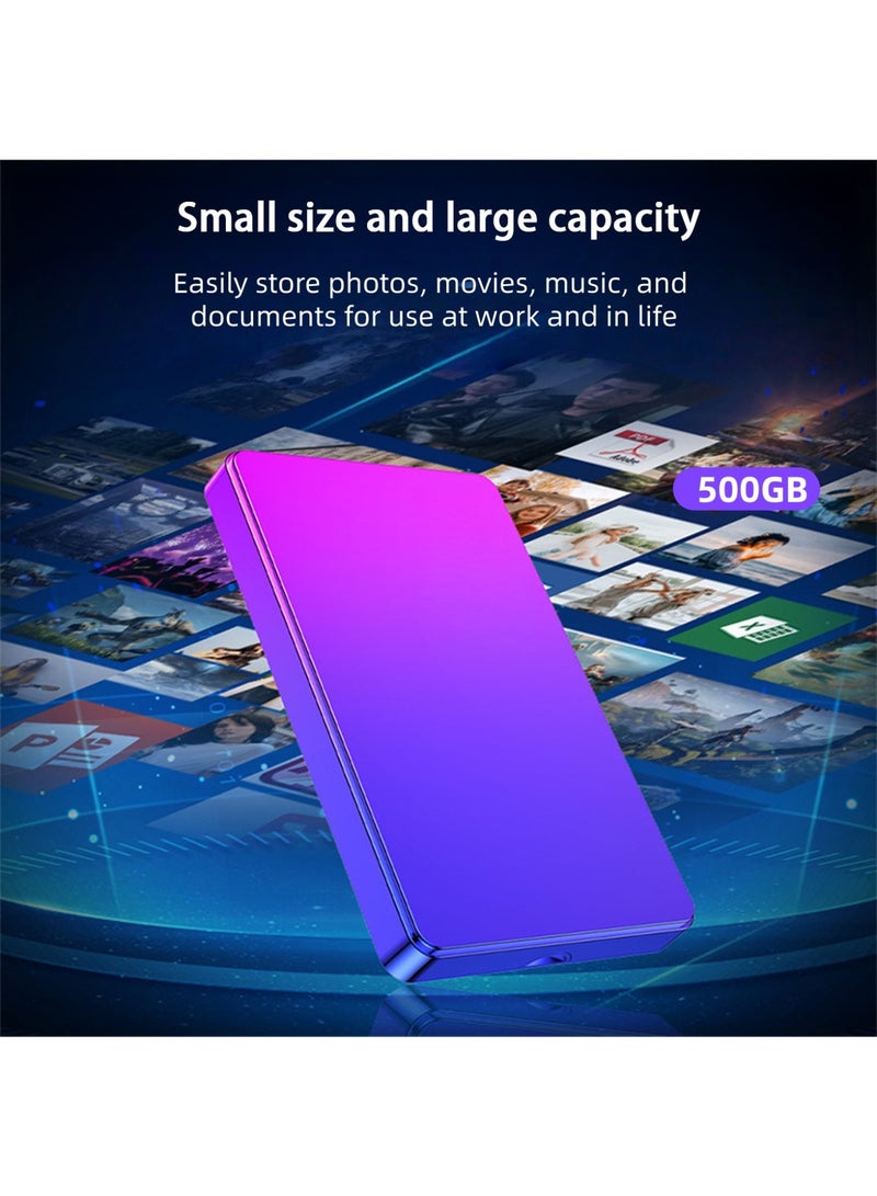 أواسيس لينك قرص صلب خارجي محمول بسعة 500 جيجابايت مع منفذ USB 3.0، تصميم مرآة متدرج أنيق، صغير الحجم وذو سعة عالية للعمل والاستخدام اليومي - Image 3