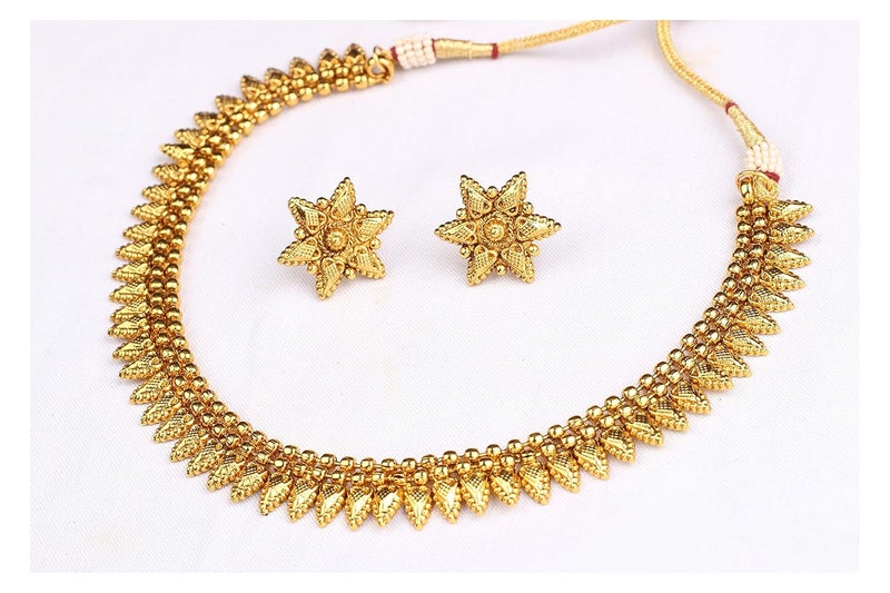 JFL - Jewellery for Less Copper Gold Plated Necklace Set for Women & Girls.… - Image 2
