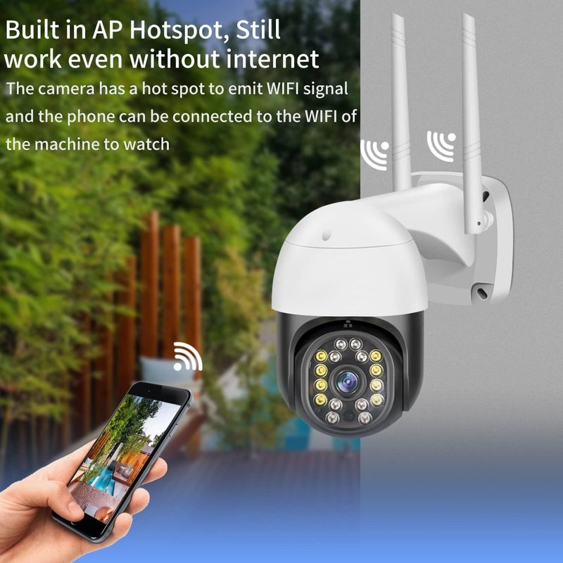 UNGROL Dr Vision WiFi 1080p 3MP 360 Degree Pant Tilt Smart Ptz Wireless Security Camera Indoor Outdoor Security Motion Detection Two Way Audio Watch Live View Camera Home Office Surveillance  - Image 5