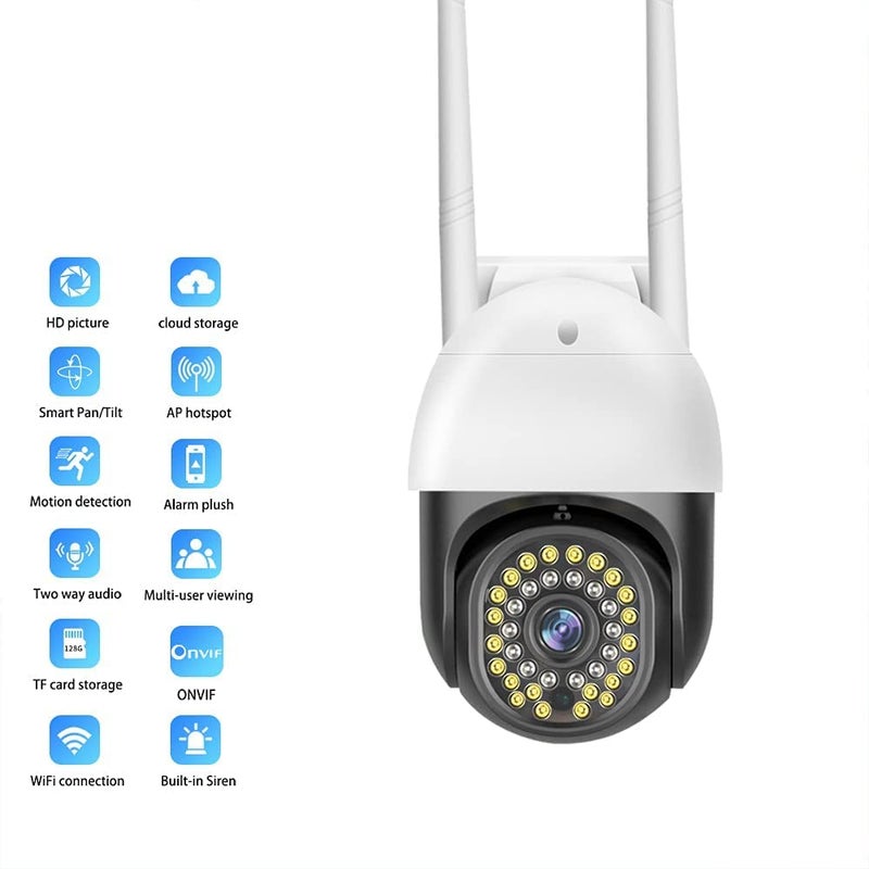 UNGROL Dr Vision WiFi 1080p 3MP 360 Degree Pant Tilt Smart Ptz Wireless Security Camera Indoor Outdoor Security Motion Detection Two Way Audio Watch Live View Camera Home Office Surveillance  - Image 3