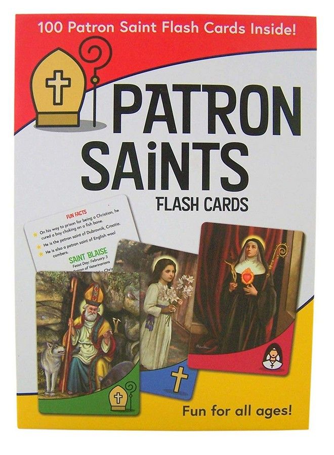Autom Catholic Kids Growing In Faith Patron Saints Flash Cards Set Of 100 - Image 4