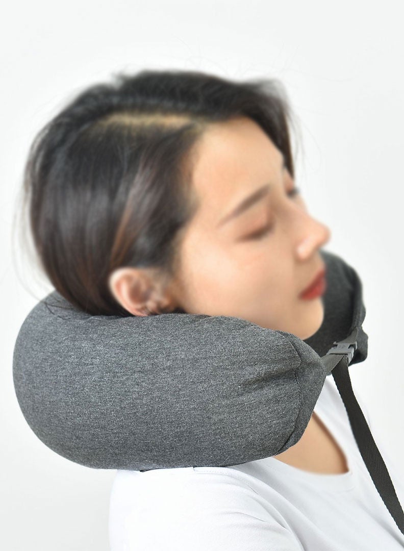 Travel Neck Pillow With Hoody - Image 4