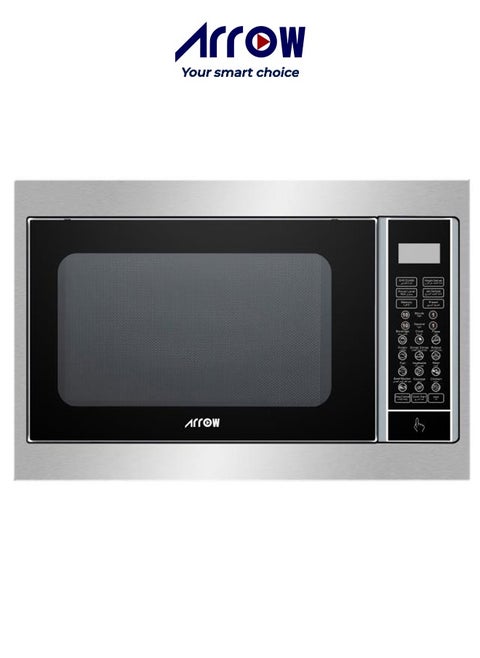 30L Microwave Inbuilt Oven Digital Controller, 900W | 6 Microwave power levels  | Grill Function| Auto Cook Menus | Silver Color | Digital Control Panel | Child Safety Lock | Model Name: RO-30MGSB