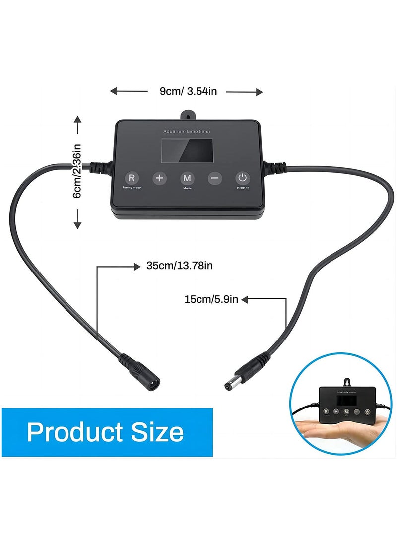 SYOSI - Aquarium Light Timer LED Timer for Aquarium Light LED Digital Dimmer Controller with 5.5mm Power Connector 12-24V Fish Tank Modulator Intelligent Dimming System - Image 1