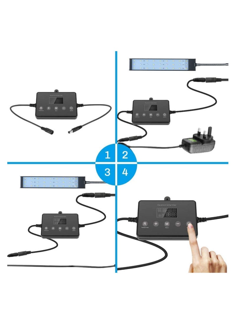 SYOSI - Aquarium Light Timer LED Timer for Aquarium Light LED Digital Dimmer Controller with 5.5mm Power Connector 12-24V Fish Tank Modulator Intelligent Dimming System - Image 1