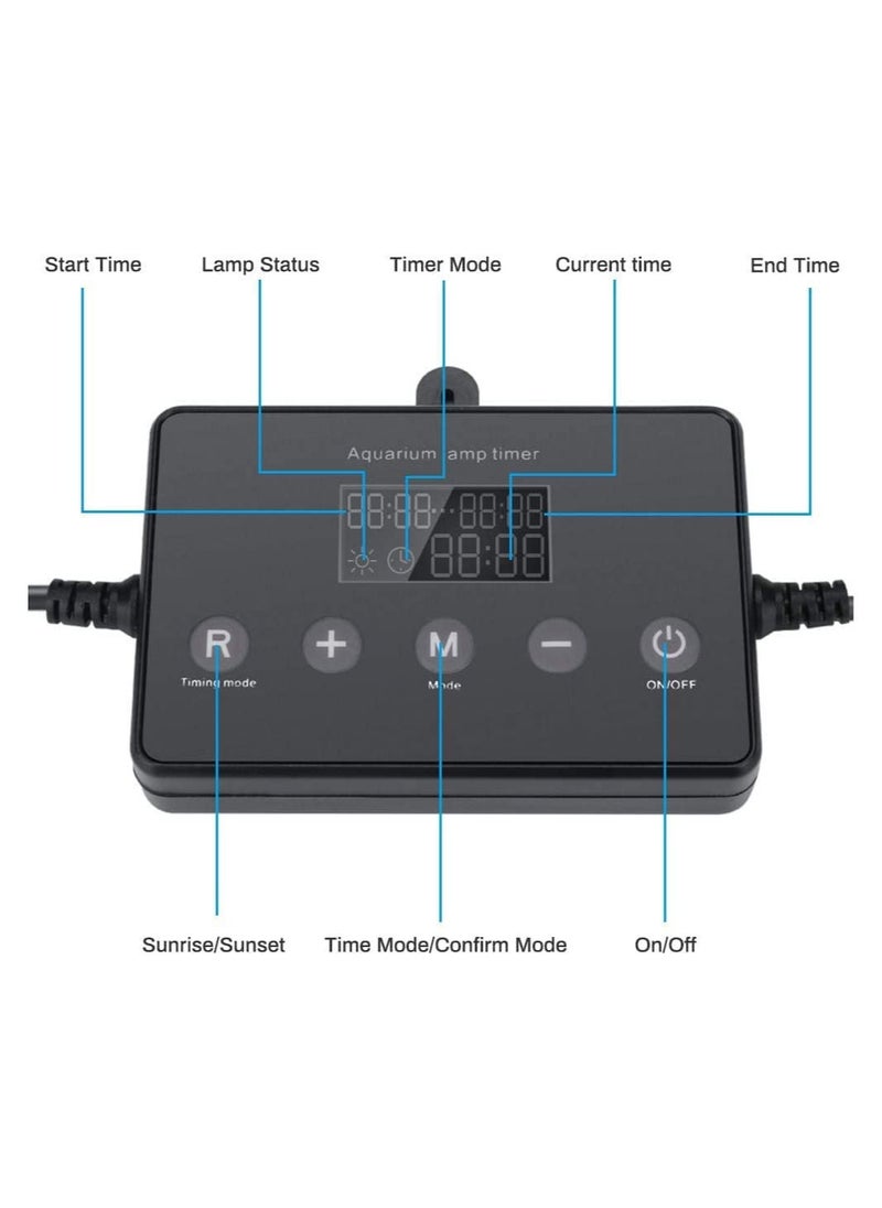 SYOSI - Aquarium Light Timer LED Timer for Aquarium Light LED Digital Dimmer Controller with 5.5mm Power Connector 12-24V Fish Tank Modulator Intelligent Dimming System - Image 1