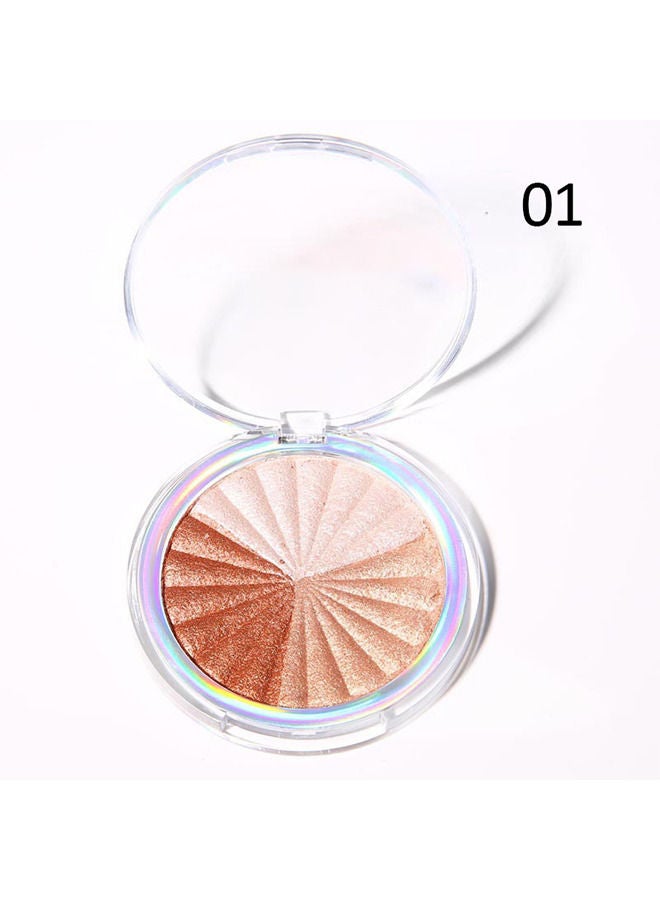 LANGMANNI 3 Colors Shimmer Highlighter Makeup Palette, Contour Palette Powder for Brighten Face Body Contour Gold Cheek Highlight Makeup, Eyeshadow, Blush Compact Makeup, Eyeshadow, Blush Compact Makeup, Ilumin  - Image 2