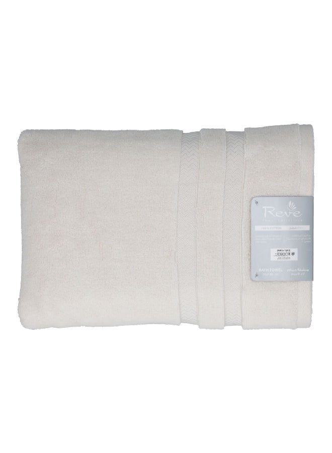 REVE Lucaluca Luxurious Highly Absorbent Cotton Bath Sheet Cream 100 x 180 cm  - Image 2