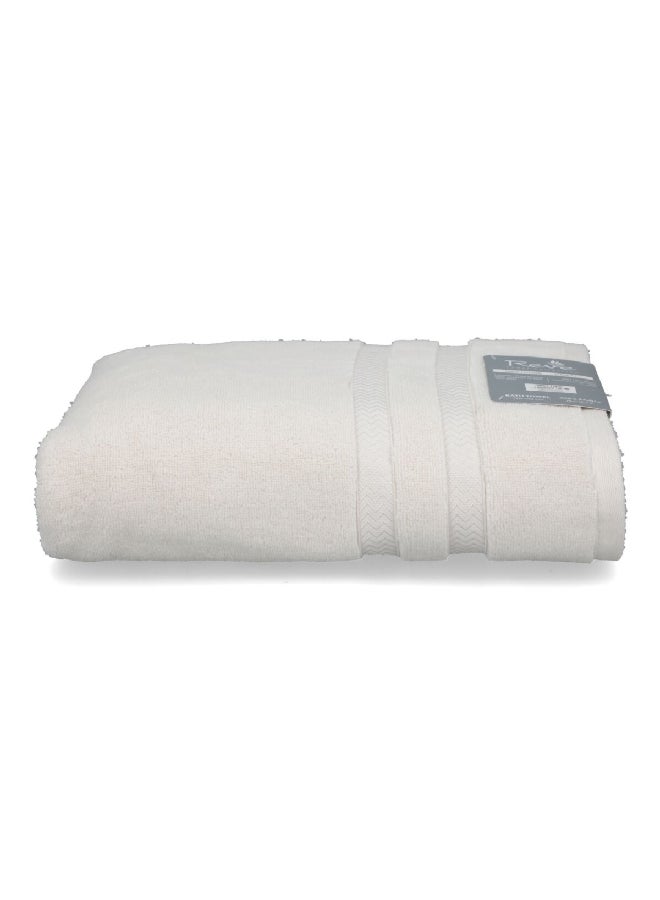 REVE Lucaluca Luxurious Highly Absorbent Cotton Bath Sheet Cream 100 x 180 cm  - Image 4