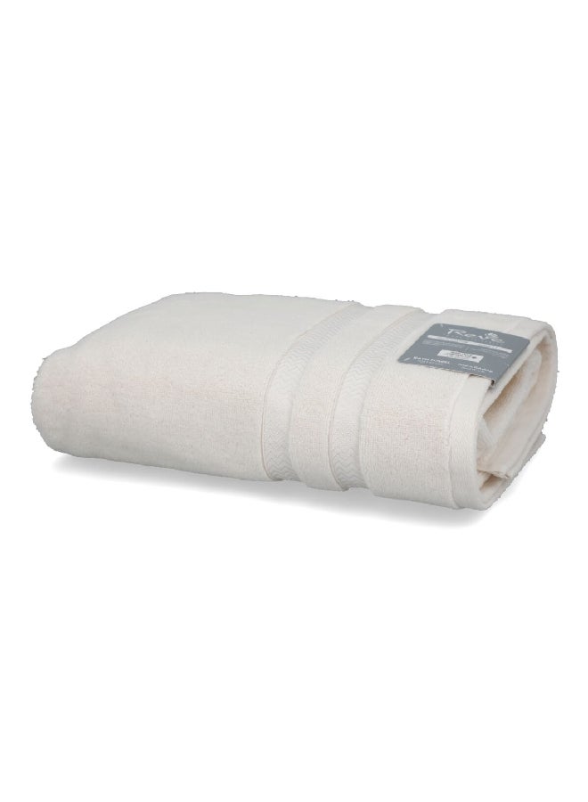 REVE Lucaluca Luxurious Highly Absorbent Cotton Bath Sheet Cream 100 x 180 cm  - Image 3