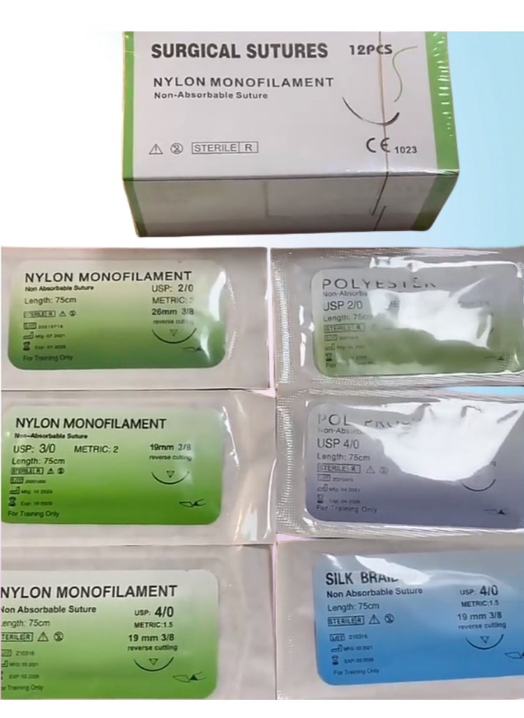 Gasin 12 packets of teaching suture for medical students  - Image 3
