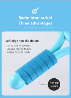 Occuwzz Occuwzz Kids Badminton Racket Set – Lightweight, Durable & Safe | 2 Rackets + 2 Balls | Anti-Slip Grip | Indoor & Outdoor Play | Fun Sports Gift for Kids & Family Games， BluePink  - Image 3