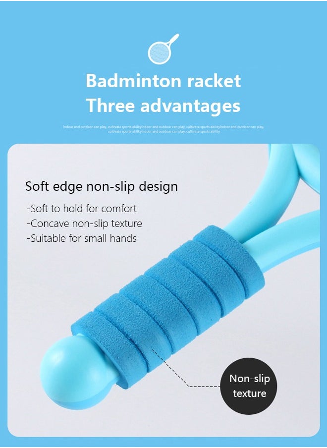 Occuwzz Occuwzz Kids Badminton Racket Set – Lightweight, Durable & Safe | 2 Rackets + 2 Balls | Anti-Slip Grip | Indoor & Outdoor Play | Fun Sports Gift for Kids & Family Games， BluePink  - Image 3