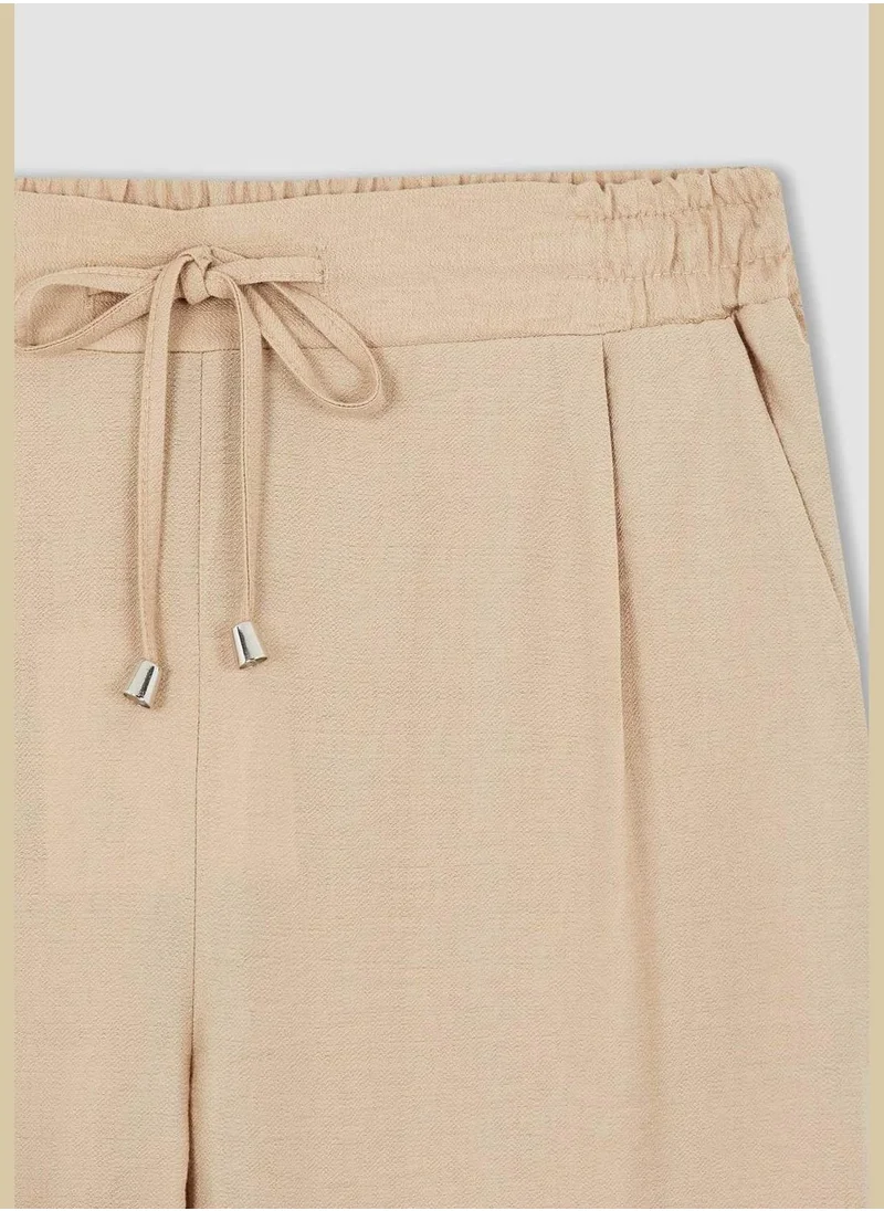 DeFacto Jogger Straight Leg Linen Look Trousers