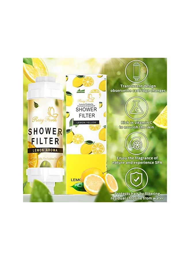 Forth Showerhead Filter Vitamin C Shower Filter for Clean & Filtered Bath Water (Lemon)  - Image 2