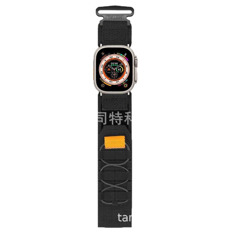 Adjustable Nylon Loop Strap Smartwatch Band Compatible with Apple Watch 38 40 41 42 44 45 49mm with Fit Replacement Strap in Green - Image 5