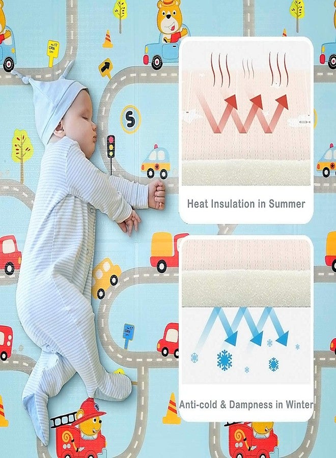 Judee Waterproof Portable Double Side Soft Reversible Non Toxic Bpa Free Learning & Crawling Fordable Foam Baby Play Mat, Extra Large Fordable Foam Baby Play Mat (Heavy 6 X 6.5 Ft),Multicolor - Image 3