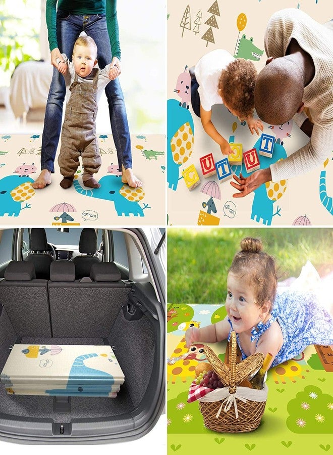Judee Waterproof Portable Double Side Soft Reversible Non Toxic Bpa Free Learning & Crawling Fordable Foam Baby Play Mat, Extra Large Fordable Foam Baby Play Mat (Heavy 6 X 6.5 Ft),Multicolor - Image 4