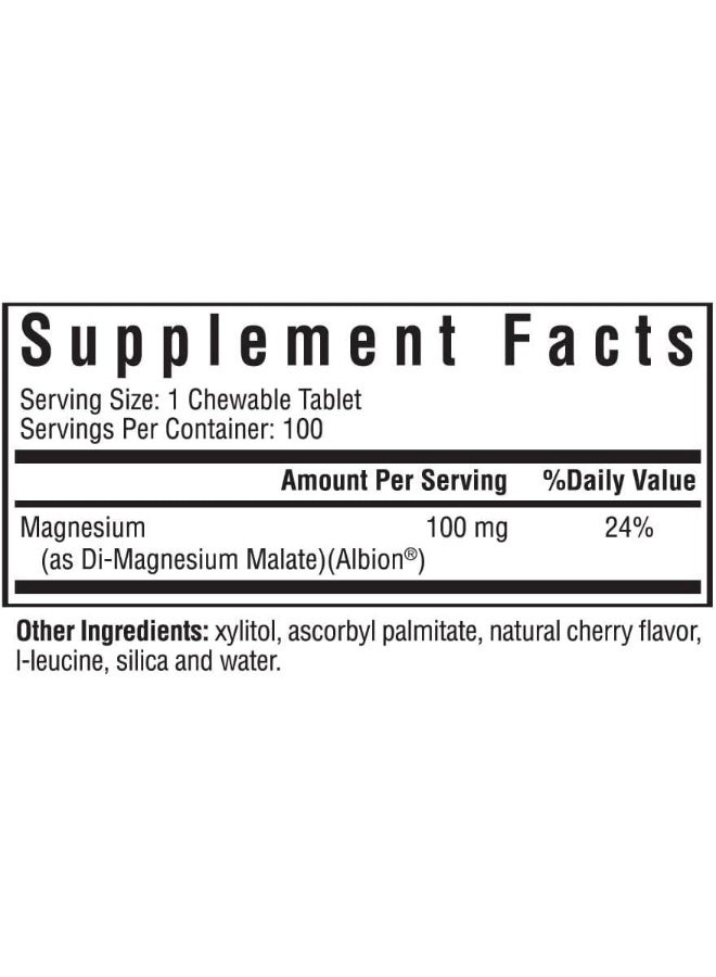 سيكنج هيلث مالات المغنيسيوم للمضغ 100 ملغ 100 قرص - Image 2