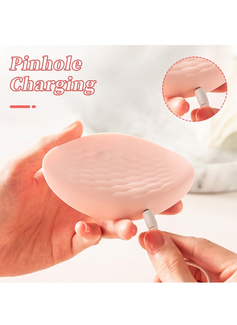 Soft Silicone Lactation Chest Massager - 10 Vibration Modes Beige