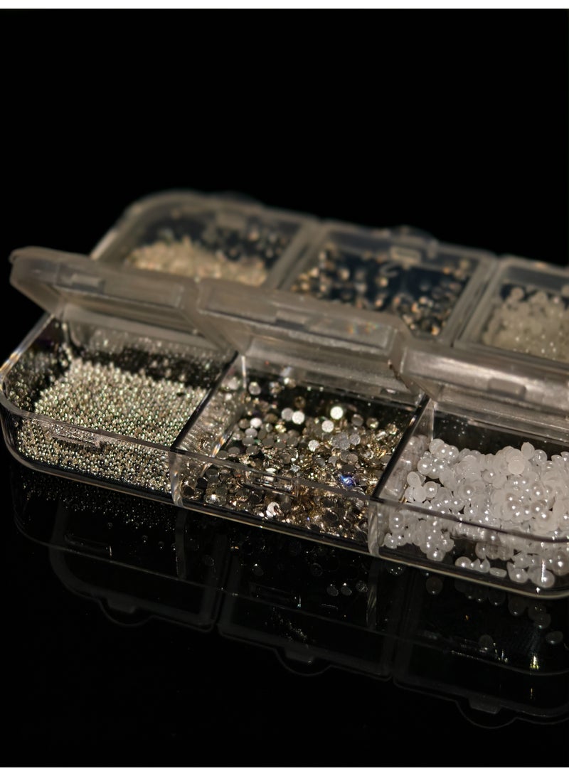 general brand Nail Art Crystal Rhinestones pearl Set,Transparency Crystal for DIY Craft Jewels Nail Face Eye Body Makeup - Image 4