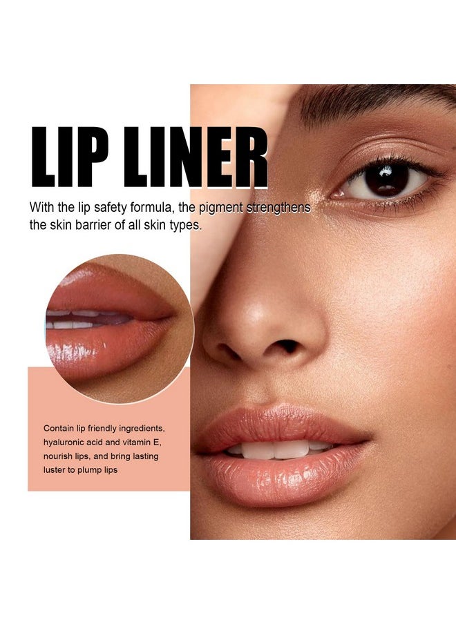 YIBABY YIBABY Upgrade 6 Colors Peel Off Lip Liner Set, Peel Off Lip Liner Tattoo, Long Lasting Matte Lip Stain Peel Off, Infused with Hyaluronic Acid & Vitamin E, Lip Makeup Gift for Women  - Image 2