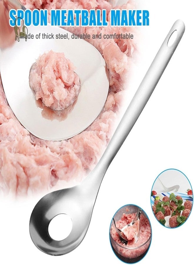 Dwuww 2Pcs Silver Cactus Peeler Spoon, Steel Rice Meat Dumplings Spoon Squeezing Meatball Artifact Kitchen Tools, Peelers, Graters, Peelers and Slicers Utensils and Gadgets - Image 4