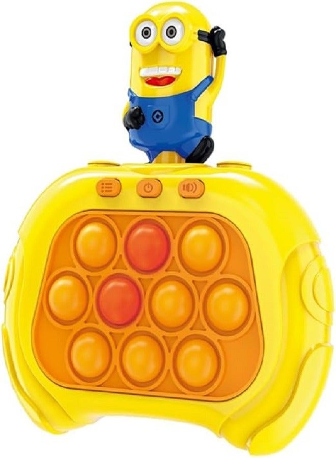 Pop It Game - Quick Push Game Console Quick Response Game Toy, Push Pop Bubble Fidget Sensory Toy (Minions)