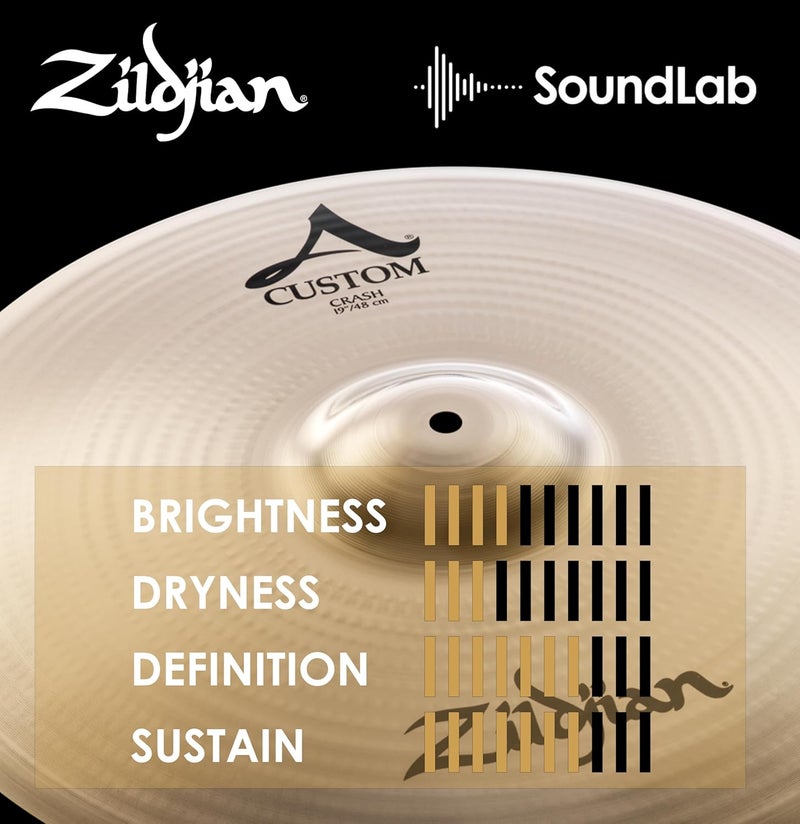 Zildjian A Custom 19 Inch Crash Cymbal - Image 5