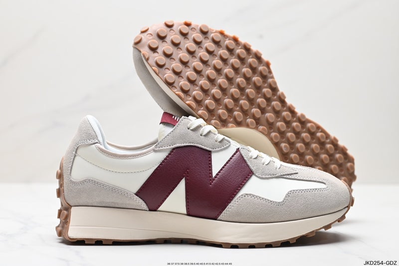 NB 327 Classic 70s Italian Style Casual Sport Shoes Unisex Rust Red - Image 1