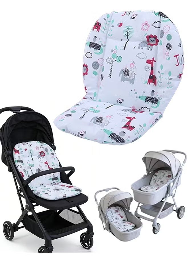 Berma Baby Baby Seat Pad,Baby Seat Cushion,Breathable Baby Stroller Seat Liner, Universal Reversible Pushchair Cushion, High Resilience High Chair Pad & Infant Spine Protector for All Seasons - Image 1