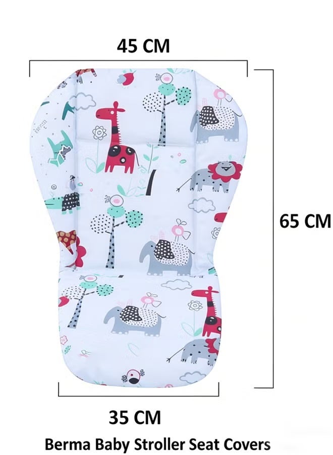 Berma Baby Baby Seat Pad,Baby Seat Cushion,Breathable Baby Stroller Seat Liner, Universal Reversible Pushchair Cushion, High Resilience High Chair Pad & Infant Spine Protector for All Seasons - Image 2
