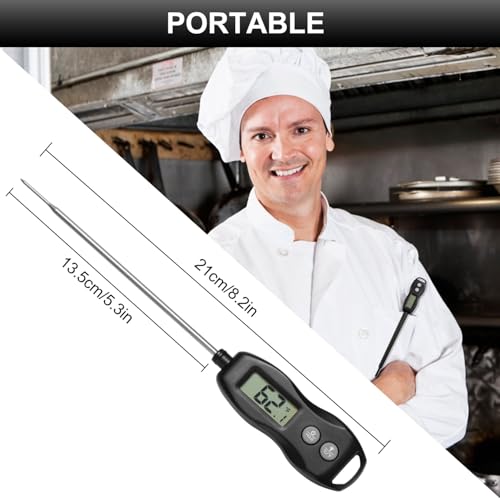 BRAPILOT Digital Meat Thermometer Backlight,Waterproof Instant Read Food Thermometer for Cooking Grilling BBQ Baking Liquids Beef Turkey (Black) - Image 4