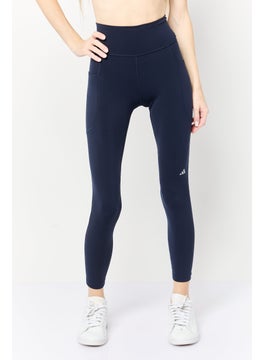 Adidas Women Tight Fit Running Leggings, Navy Blue  - Image 1