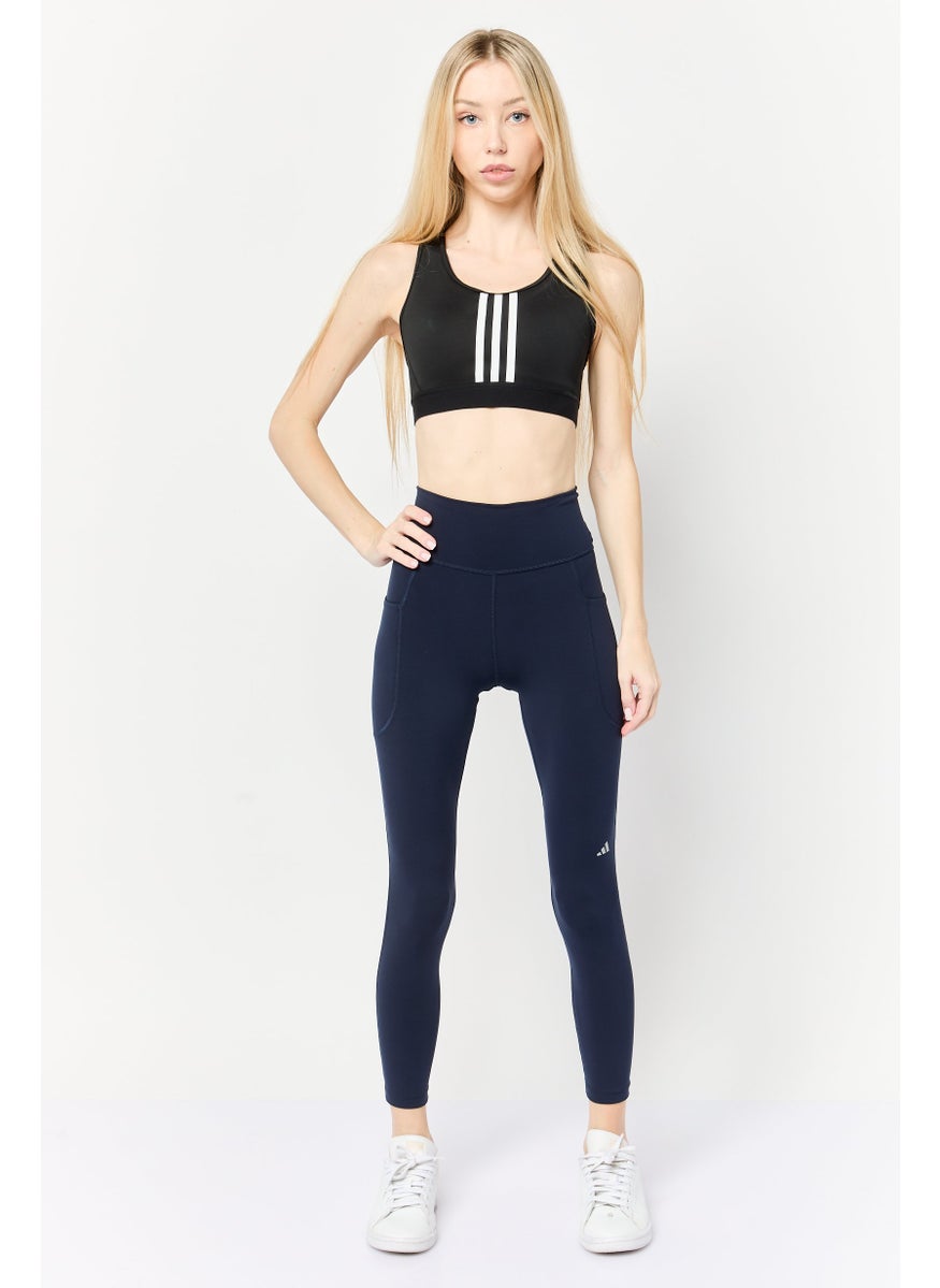 Adidas Women Tight Fit Running Leggings, Navy Blue  - Image 4