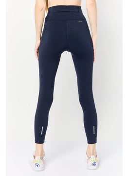 Adidas Women Tight Fit Running Leggings, Navy Blue  - Image 2
