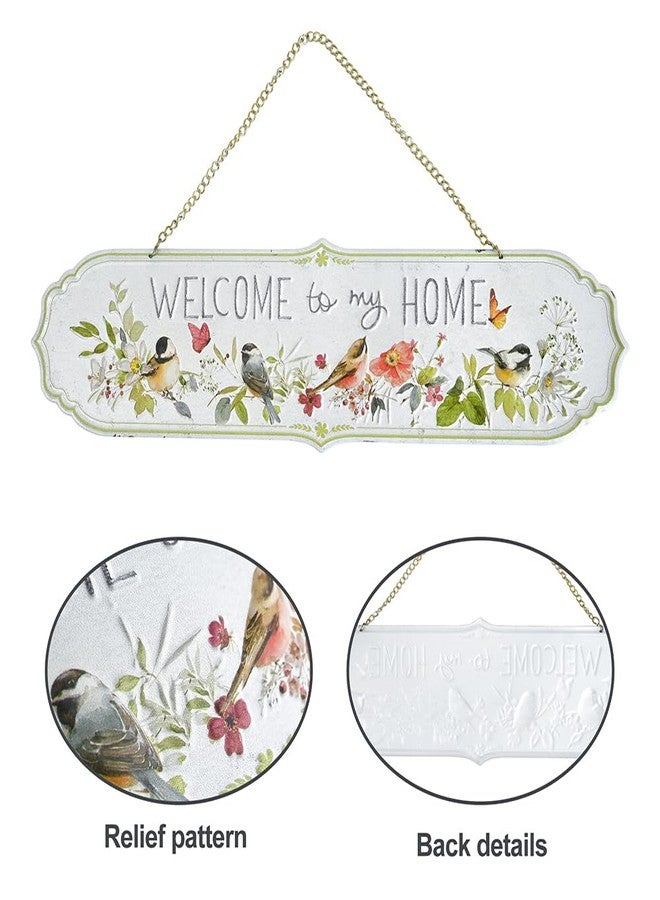 All Chic Welcome to Our Home Sign Front Door Welcome Sign Metal Hanging Welcome Sign Welcome Home Yard Sign Front Yard Decor Welcome Home Decorations… - Image 3