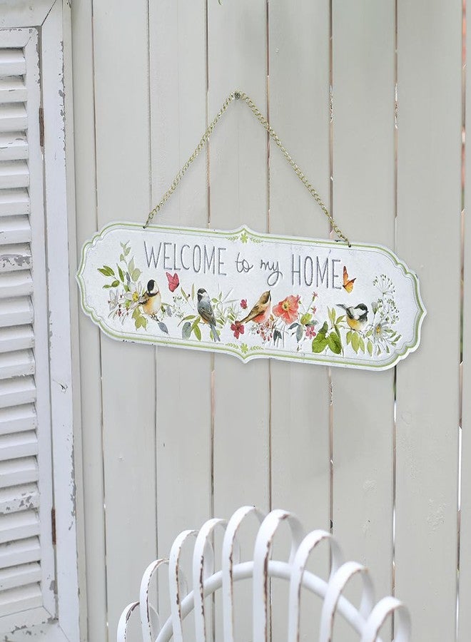 All Chic Welcome to Our Home Sign Front Door Welcome Sign Metal Hanging Welcome Sign Welcome Home Yard Sign Front Yard Decor Welcome Home Decorations… - Image 4