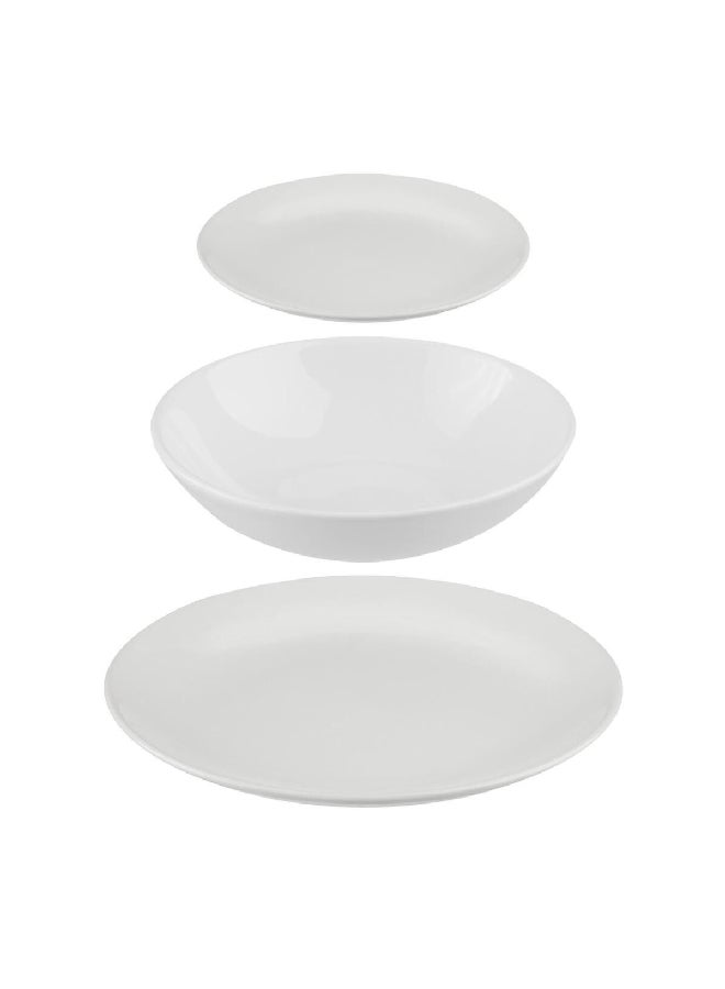 سيكريت دي جورميه طقم أواني طعام خزفية عالية الجودة مكون من 18 قطعة باللون الأبيض 27.5 x 28.5 x 28 سم 154520A - Image 1