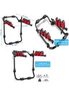 LIMOS LOMS Bicycle Car Trunk Rack Bike Carrier for 3 Bicycles，Double Foldable Rack  - Image 5