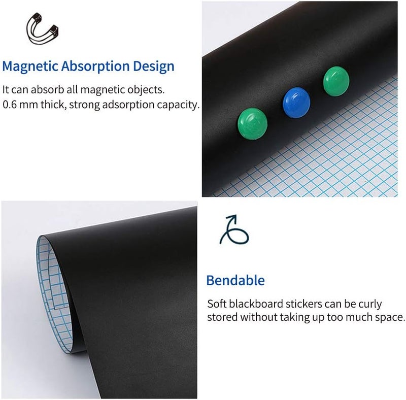 BPA Portable Black Sticker Magnetic Chalkboard Contact Paper - Image 5